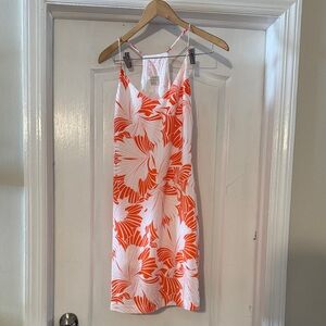 J. Crew Orange and White Floral Mini Dress